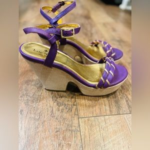 KATE SPADE PURPLE/GOLD SHOES SIZE 6